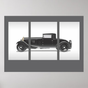 Retro-Autokunst Poster