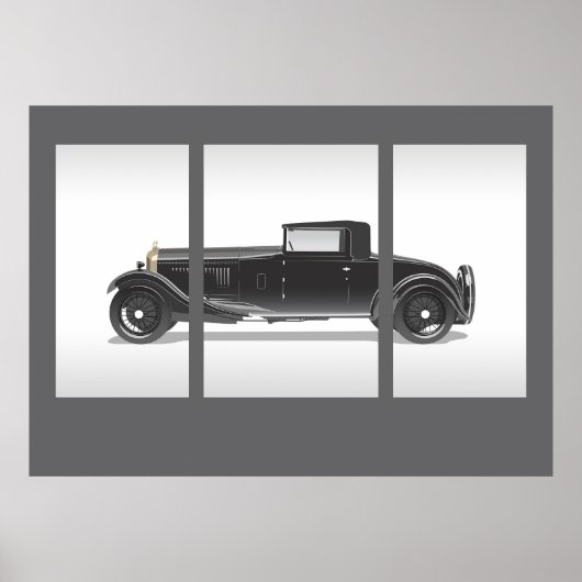 Retro-Autokunst Poster (Vorne)