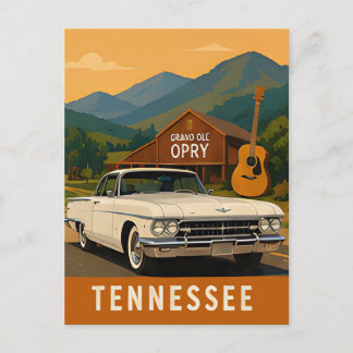 🏔️ Retro-Automobil-Alpenstraßen-Kunstwerk ✨ Postkarte