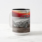 Retro-Automotiv-Illustration Tasse (Vorderseite Links)