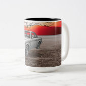 Retro-Automotiv-Illustration Tasse (VorderseiteRechts)