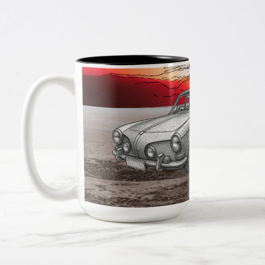 Retro-Automotiv-Illustration Tasse (Links)