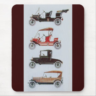RETRO-AUTOS 2 , AUTO RESTAURATION grau braun rot Mousepad