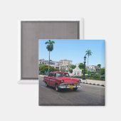 Retro-Autos auf der Straße von Havanna Magnet (Vorderseite/Rückseite)