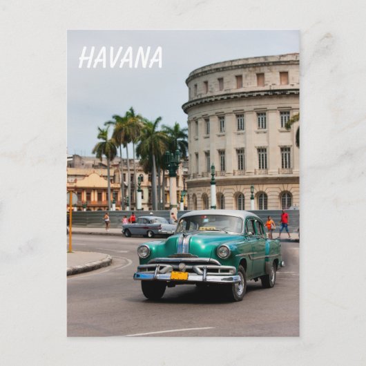 Retro-Autos auf der Straße von Havanna Postkarte (Vorderseite)