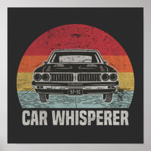 Retro-Autowhisperer-Geschenk für Automechaniker Poster