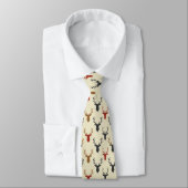 Retro Autumn Buck Deer Head Neck Tie Krawatte (Gebunden)