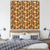 Retro Autumn Canvas Print Leinwanddruck (Insitu (Schlafzimmer))