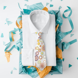 Retro Autumn Circles Big Krawatte