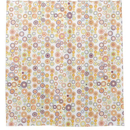 Retro-Autumn-Circles Duschvorhang (Vorderseite)
