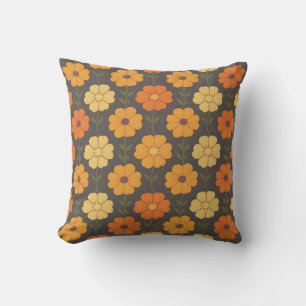 Retro Autumn Floral Kissen