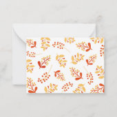 Retro Autumn Florals 2 Note Card Mitteilungskarte (Vorderseite)