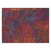 Retro Autumn Foliage Burgundy Blätter Metallic Tischdecke (Vorderseite (Horizontal))