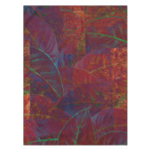 Retro Autumn Foliage Burgundy Blätter Metallic Tischdecke (Vorderseite)