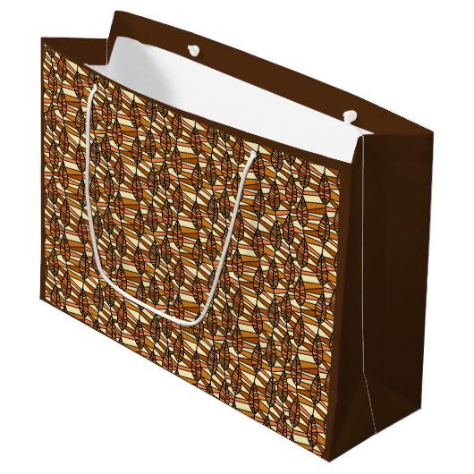 Retro Autumn Geschenktasche Große Geschenktüte (Vorderseite Schrägansicht)