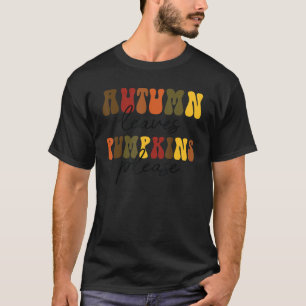 Retro Autumn Leaves Pumpkin Bitte Fall Vibes als T-Shirt
