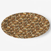 Retro Autumn Paper Tellers Pappteller (Schrägansicht)