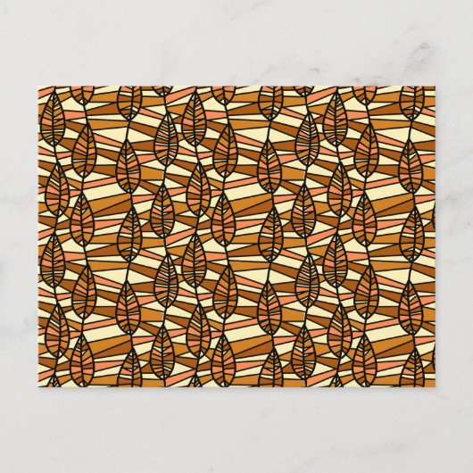 Retro Autumn Postcard Feiertagspostkarte (Vorderseite)