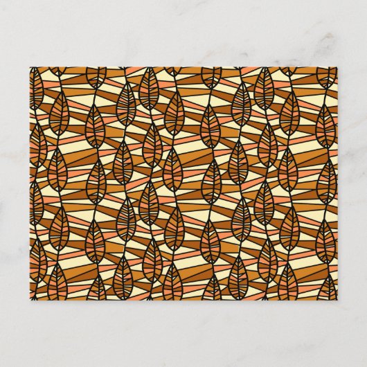 Retro Autumn Postcard Postkarte (Vorderseite)