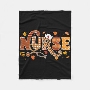 Retro Autumn Pumpkin Fall Nurlife Erntedank Fleecedecke