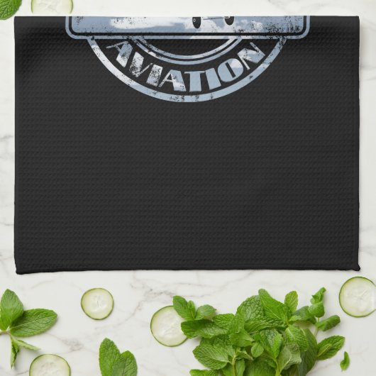 Retro Aviation Abzeichen Geschirrtuch (Gefaltet)