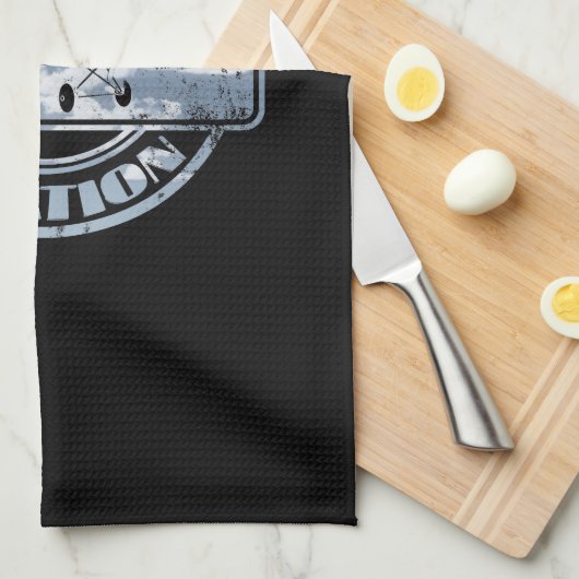 Retro Aviation Abzeichen Geschirrtuch (Viertel Falte)