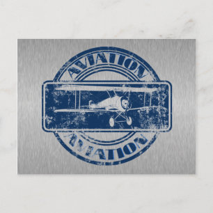 Retro Aviation Art Postkarte