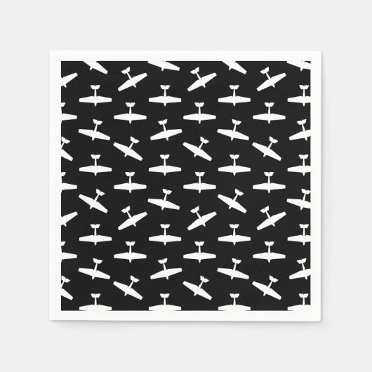 Retro Aviation Themed Airplanes Drucken Flugzeug D Serviette (Vorderseite)