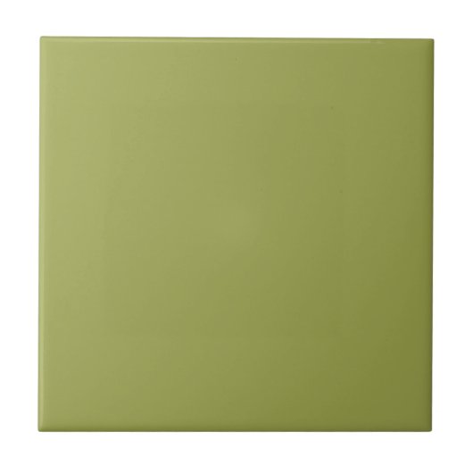 Retro Avocado Green Solid Color Tile Fliese (Vorderseite)