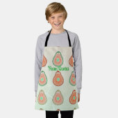 Retro-Avocado-Muster – Pfirsich und Mintgrün Schürze (Getragen)
