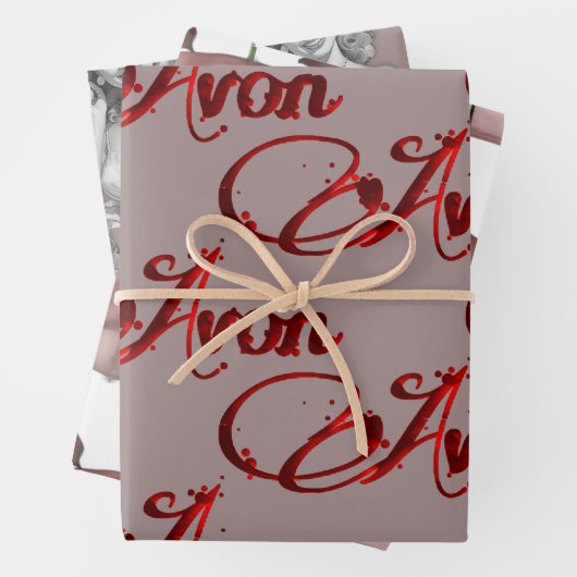 Retro Avon Christmas Geschenkpapier Set (Beispiel)