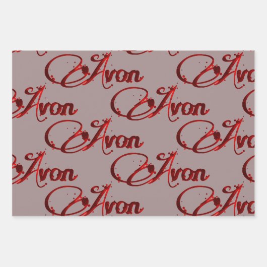 Retro Avon Christmas Geschenkpapier Set (Vorderseite)