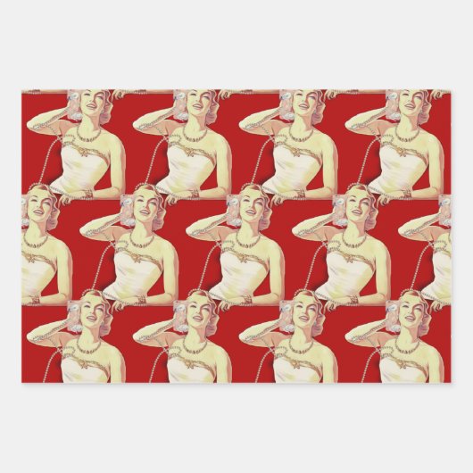 Retro Avon Christmas Geschenkpapier Set (Vorderseite 2)