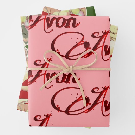 Retro Avon Christmas Geschenkpapier Set (Beispiel)