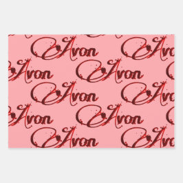 Retro Avon Christmas Geschenkpapier Set