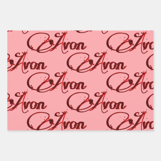 Retro Avon Christmas Geschenkpapier Set (Vorderseite)