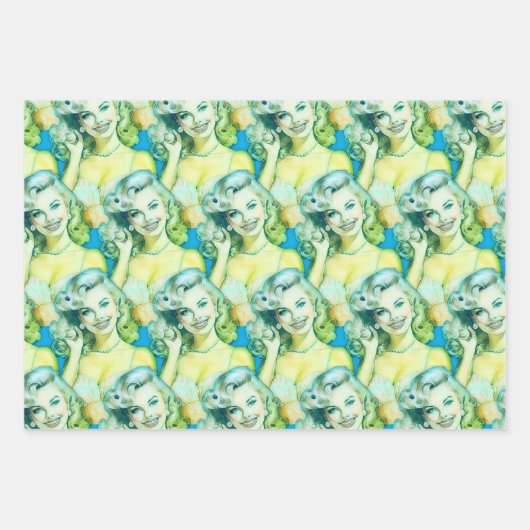 Retro Avon Christmas Geschenkpapier Set (Vorderseite 3)