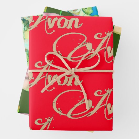 Retro Avon Christmas Geschenkpapier Set (Beispiel)