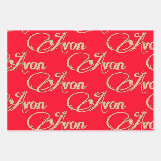 Retro Avon Christmas Geschenkpapier Set (Vorderseite)