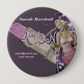 Retro Avon Representative Business Card Button (Vorderseite)