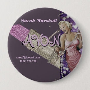 Retro Avon Representative Business Card Button