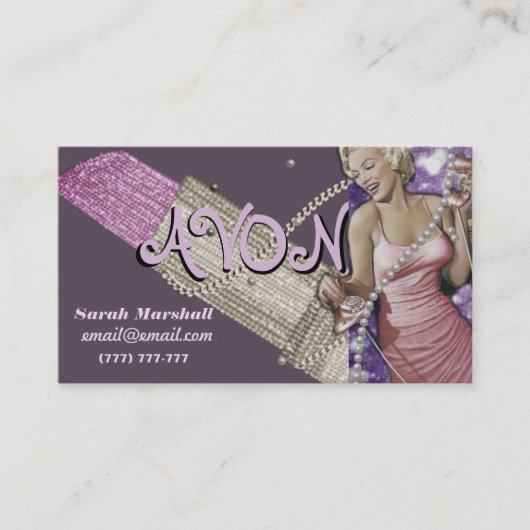 Retro Avon Representative Business Card Visitenkarte (Vorderseite)