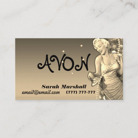Retro Avon Representative Business Card Visitenkarte (Vorderseite)