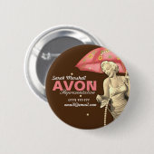 Retro Avon Vertreter Button (Vorne & Hinten)