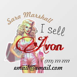 Retro Avon Vertreter Fensteraufkleber