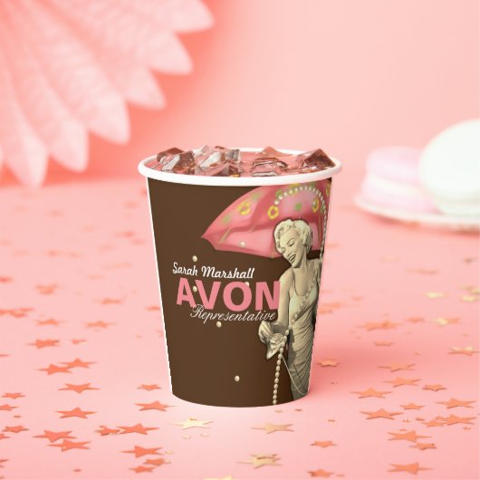 Retro Avon Vertreter Pappbecher (Insitu)