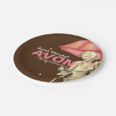 Retro Avon Vertreter Pappteller (Schrägansicht)