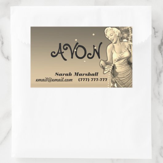 Retro Avon Vertreter Rechteckiger Aufkleber (Tasche)