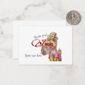 Retro Avon vielen Dank Mitteilungskarte (Vorderseite/Rückseite Beispiel)