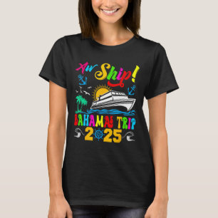 Retro Aw Schiff Hamas Reise 2025 Familienkreuzfahr T-Shirt